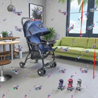 صورة عربة أطفال خفيفة وقابلة للطي